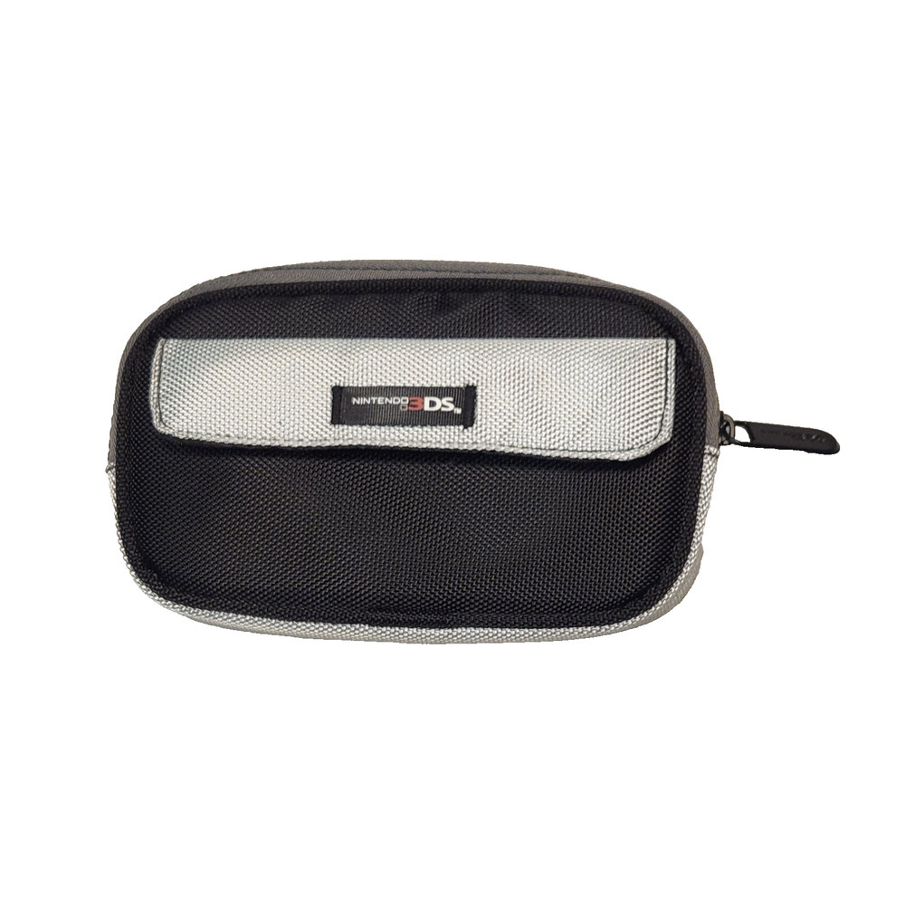 Nintendo 3DS ~ OEM Travel Carrying Case Black & Gray Zipper Protective Pouch